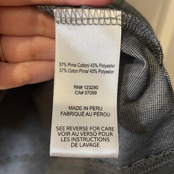 Travis Mathew Oceanside Heather Polo Shirt Golf Black Pima Cotton S - Picture 4 of 5